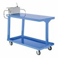 Vestil Easy Access Stock Truck w/Table, 24 x 48, Steel, 2 Shelves, 1200 lb EASY-A-2448-WT